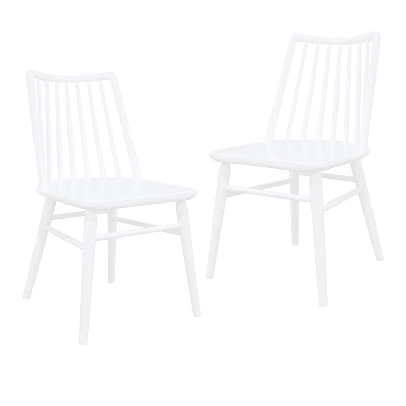 Riviera Solid Oak Dining Chair | Set of 2 | White