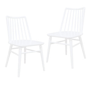 Riviera Solid Oak Dining Chair | Set of 2 | White