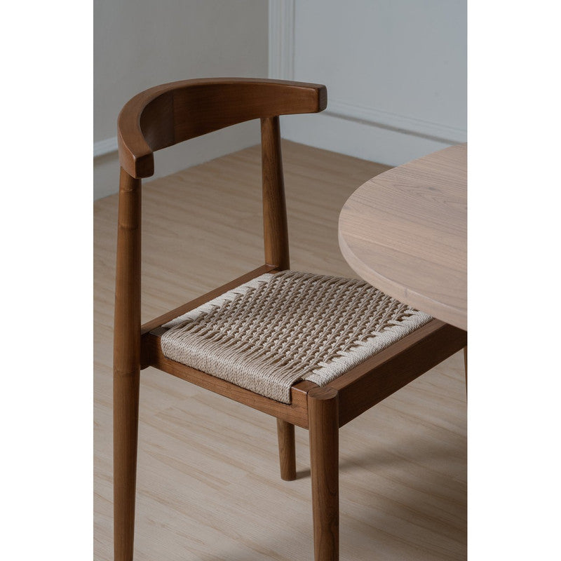 Arden Solid Oak Dining Chair | Almond | Loom Seat | Classic Wooden Kitchen Seating