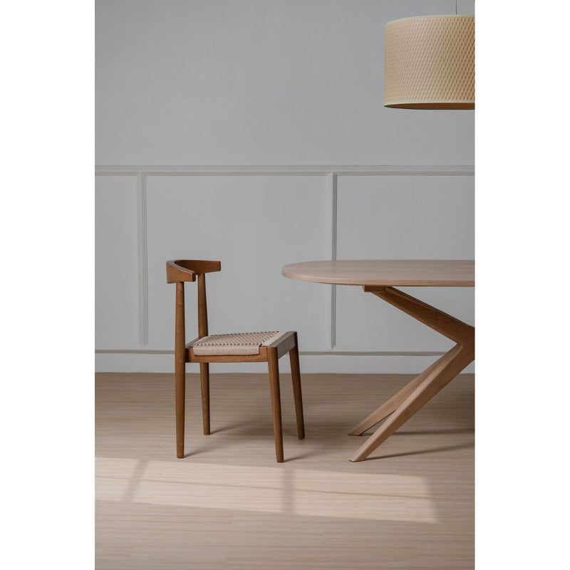 Arden Solid Oak Dining Chair | Almond | Loom Seat | Classic Wooden Kitchen Seating