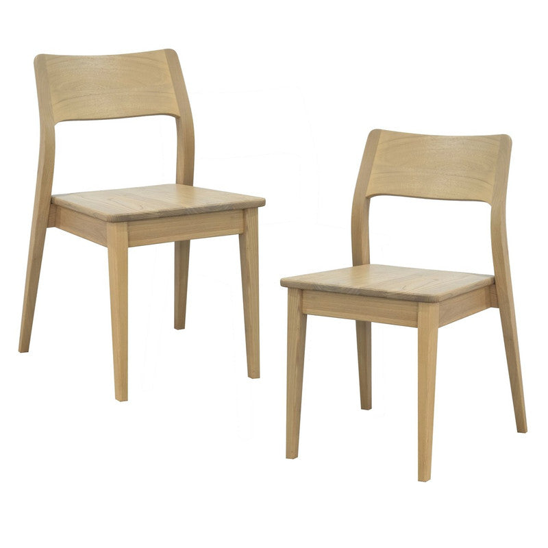 Providence Solid Oak Dining Chair | Set of 2 | Natural