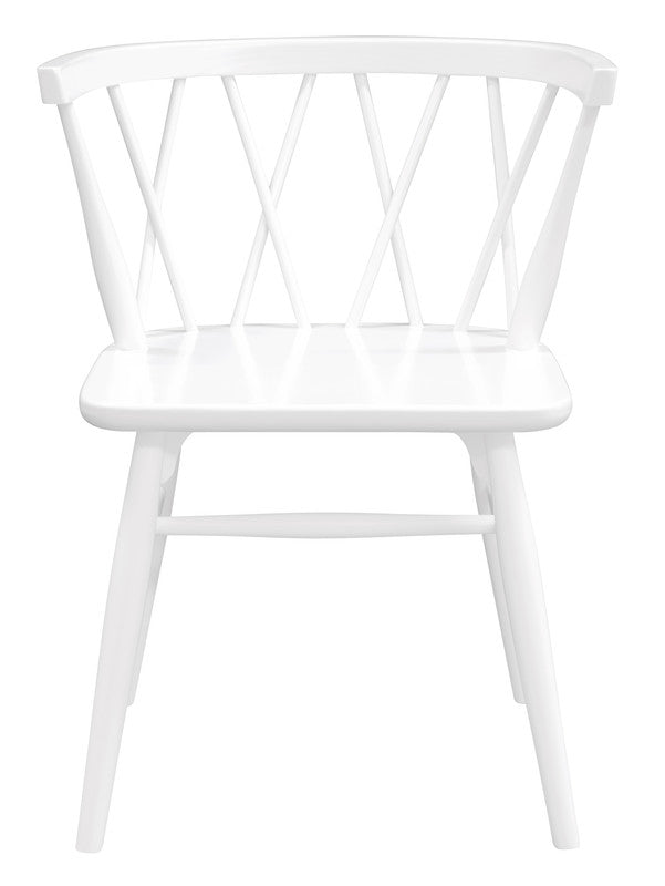 Sierra Cross Back Oak Chair | Set of 2 | White