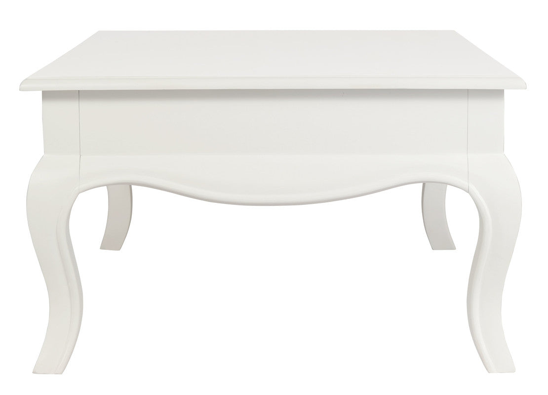 French Provincial 2-Drawer Coffee Table | White Finish