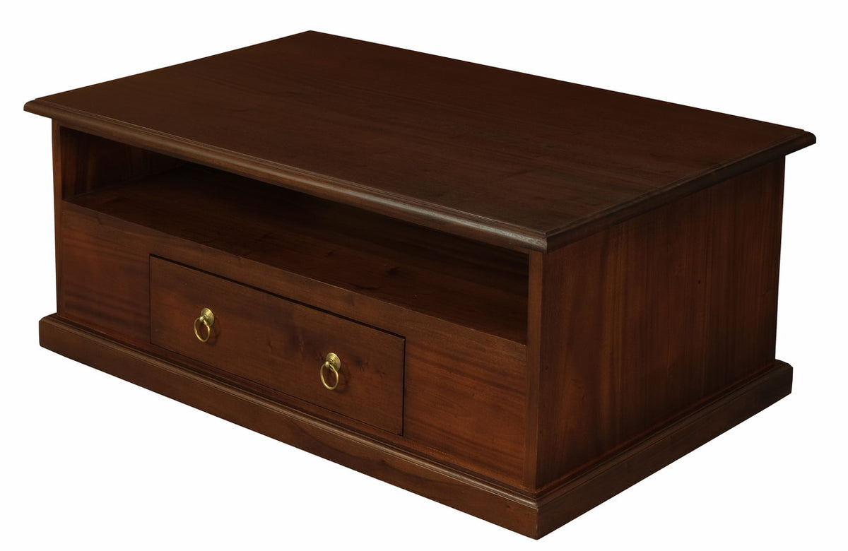 Tasmania 2-Drawer Coffee Table | Mahogany Finish
