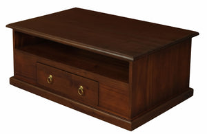 Tasmania 2-Drawer Coffee Table | Mahogany Finish