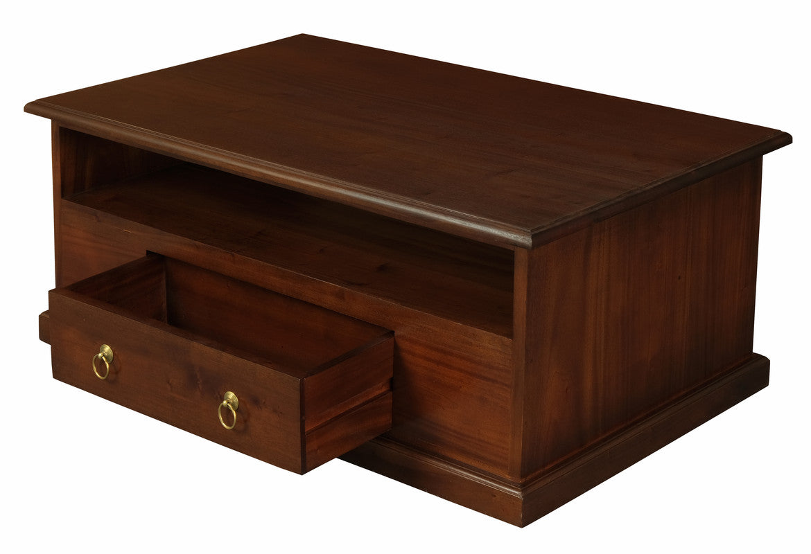 Tasmania 2-Drawer Coffee Table | Mahogany Finish
