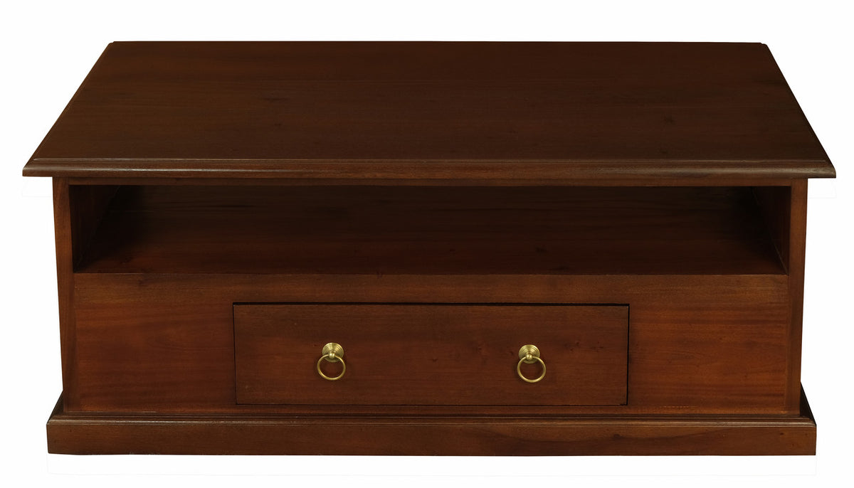 Tasmania 2-Drawer Coffee Table | Mahogany Finish