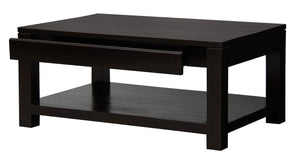 Amsterdam 2-Drawer Coffee Table | Chocolate Finish