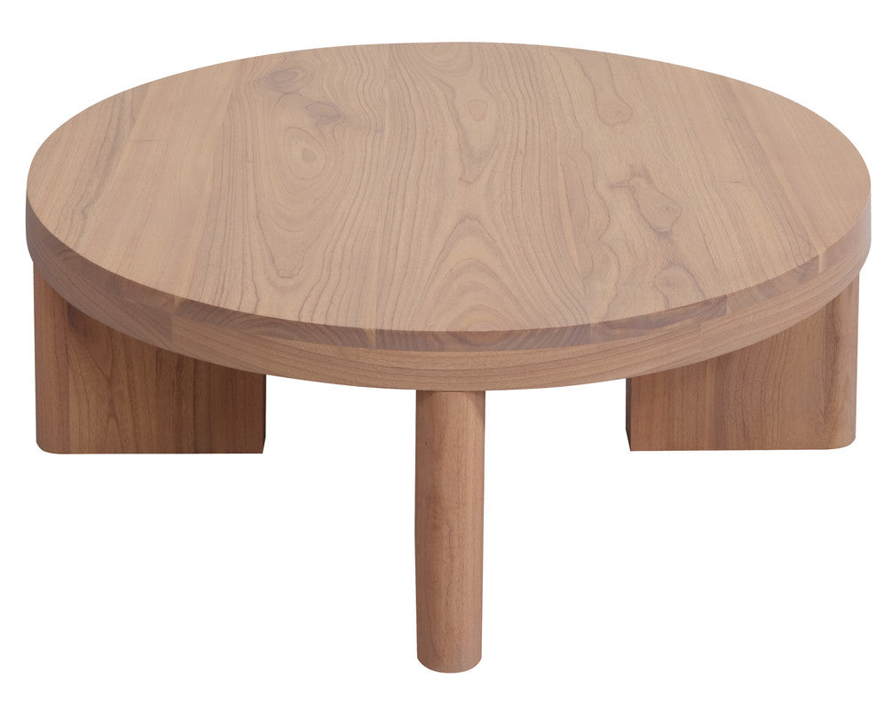 Apollo Round Solid Mindi Timber Coffee Table | Natural Finish