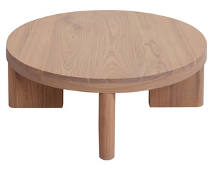 Apollo Round Solid Mindi Timber Coffee Table | Natural Finish