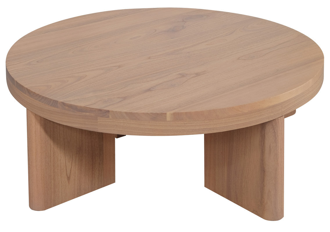 Apollo Round Solid Mindi Timber Coffee Table | Natural Finish