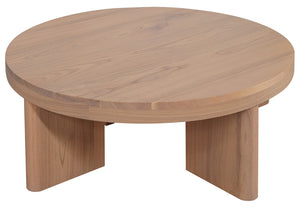 Apollo Round Solid Mindi Timber Coffee Table | Natural Finish