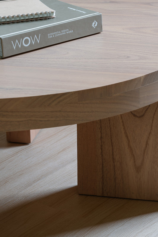 Apollo Round Solid Mindi Timber Coffee Table | Natural Finish