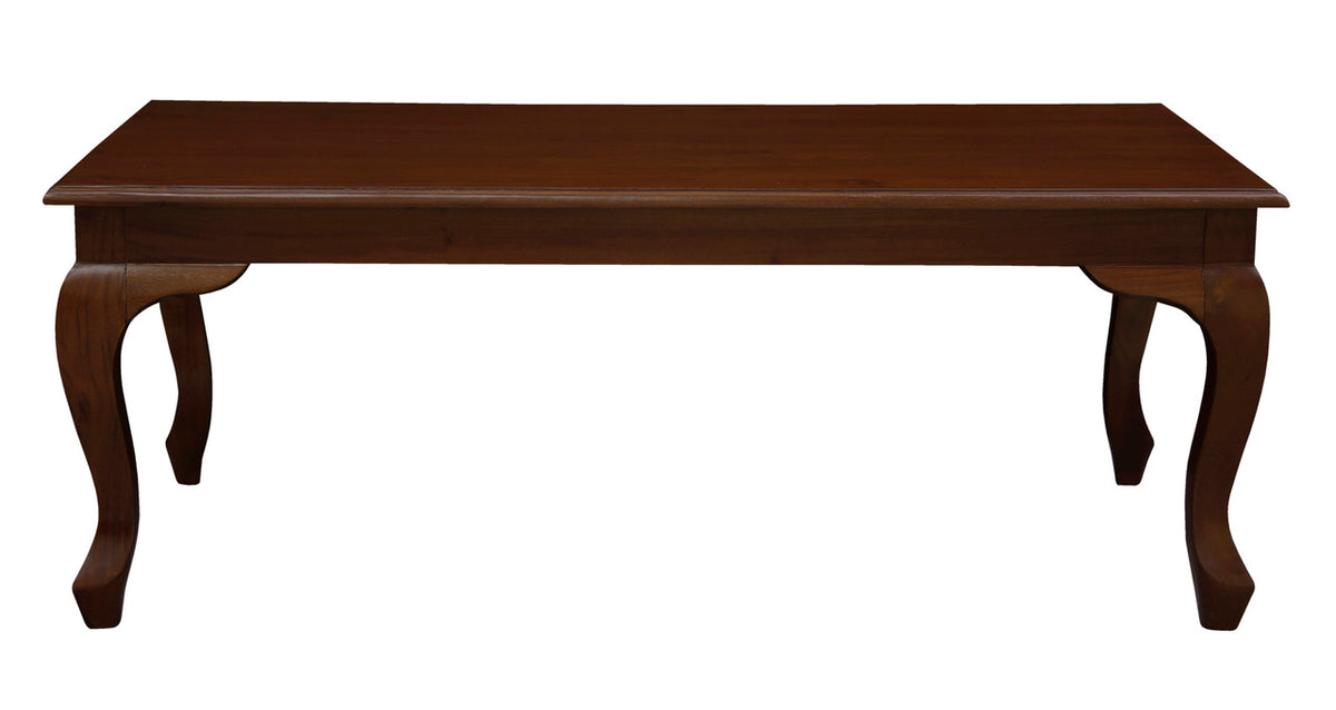 Queen Anne Coffee Table | 120x70 cm | Mahogany Finish