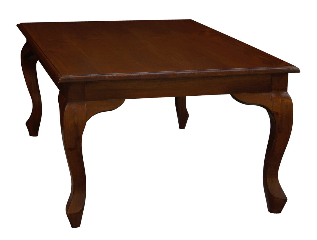 Queen Anne Coffee Table | 120x70 cm | Mahogany Finish