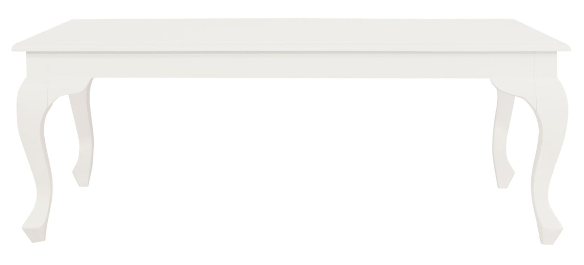 Queen Anne Coffee Table | 120x70 cm | White Finish
