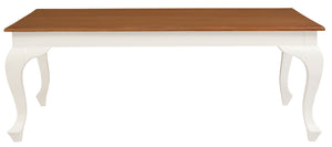 Queen Anne Coffee Table | 120x70 cm | White Caramel Finish