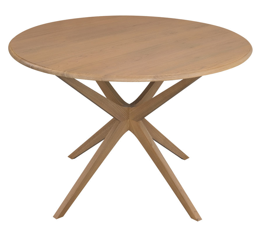 Dion Solid Oak Round Dining Table | Natural