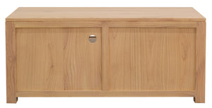 Amsterdam 2 Drawer Solid White Cedar Wood Entertainment Unit | Natural