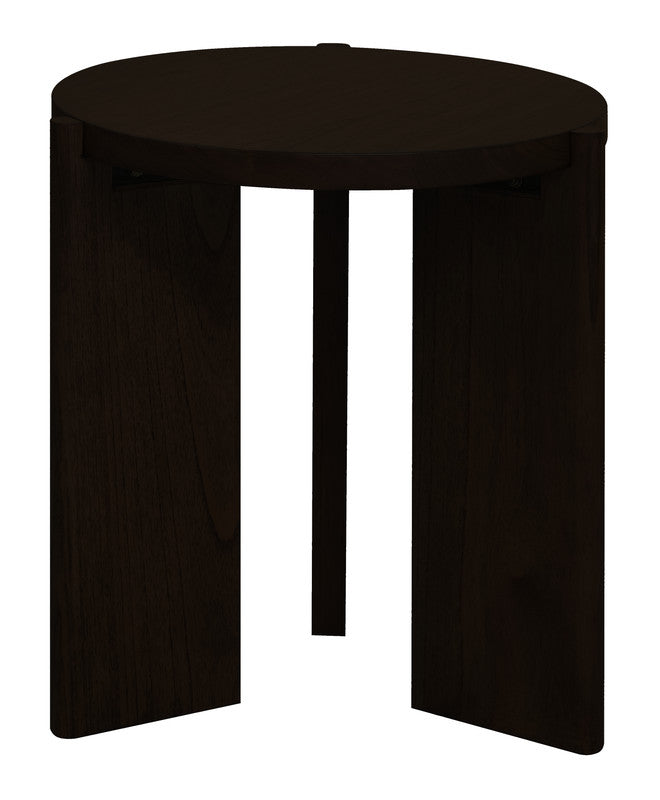 Apollo Round Solid Timber Side Table | Black
