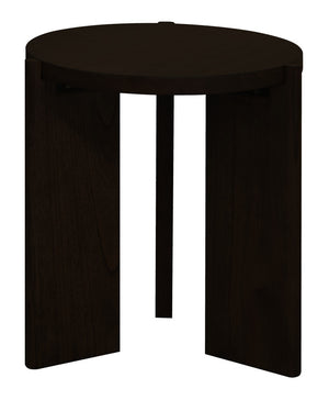 Apollo Round Solid Timber Side Table | Black