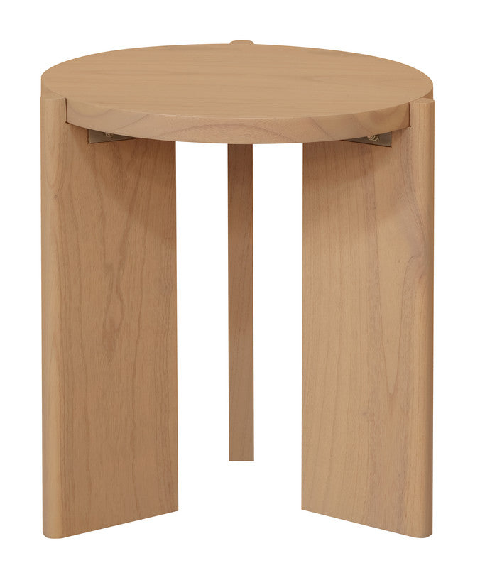 Apollo Round Solid Timber Side Table | Natural