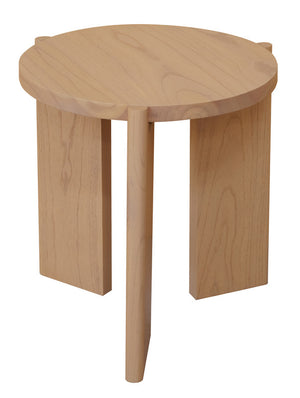 Apollo Round Solid Timber Side Table | Natural