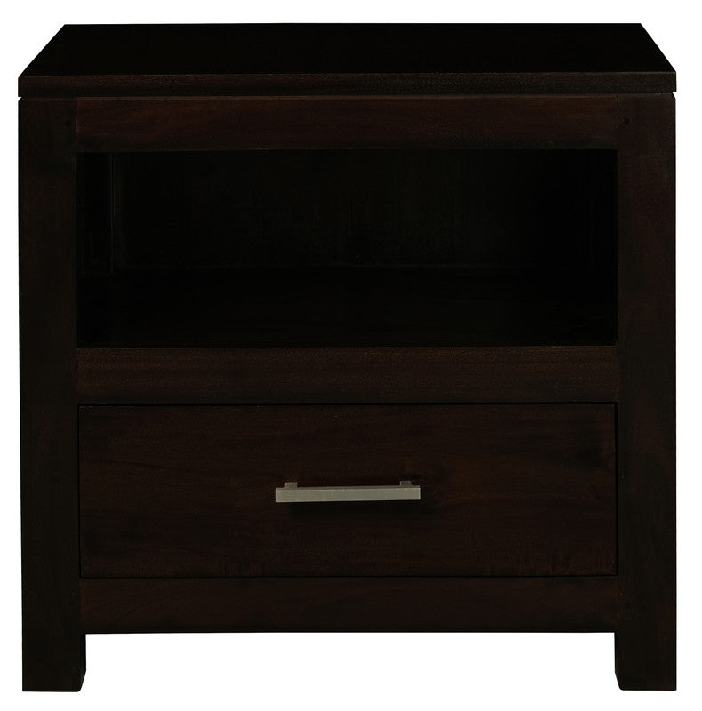Paris 1 Drawer Solid Mahogany Timber Lamp Table | Chocolate