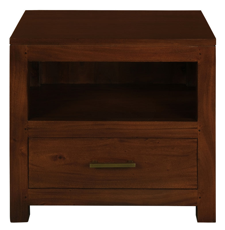 Paris 1 Drawer Solid Mahogany Timber Lamp Table | Mahogany