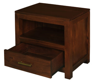 Paris 1 Drawer Solid Mahogany Timber Lamp Table | Mahogany