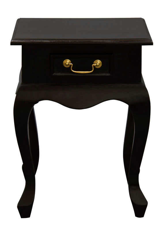 Queen Anne 1 Drawer Lamp Table | Chocolate