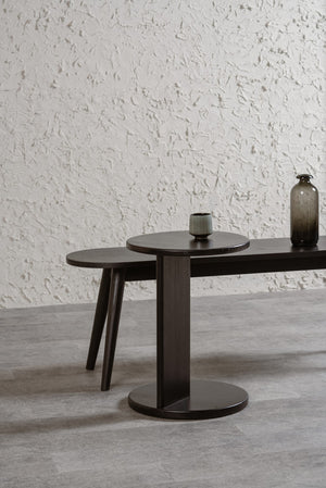 Brentwood Round Solid Timber Lamp Table | Black