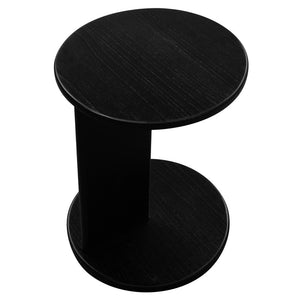 Brentwood Round Solid Timber Lamp Table | Black