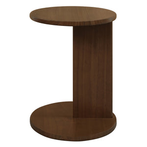 Brentwood Round Solid Timber Lamp Table | Walnut