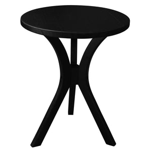 Gatsby Round Side Table | Small | Black Finish | Modern Wooden Accent Table