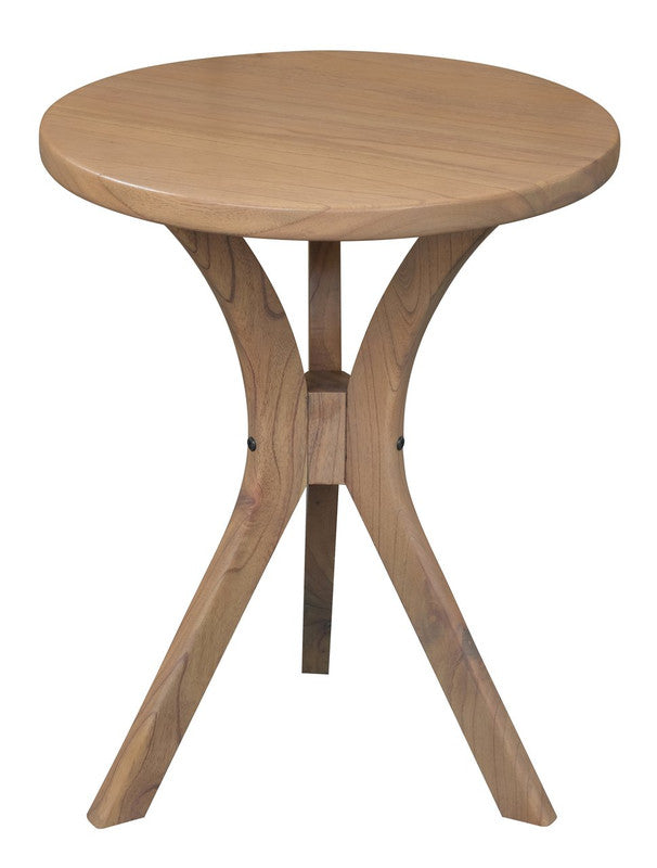 Gatsby Round Side Table | Small | Natural Finish | Modern Wooden Accent Table