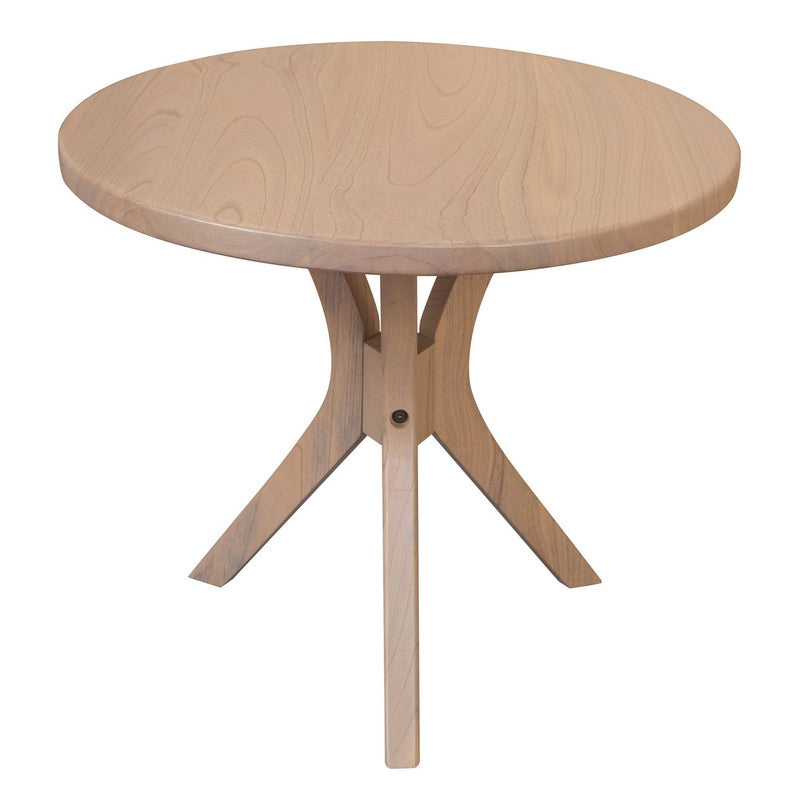 Gatsby Round Side Table | Large | Natural Finish | Modern Wooden Accent Table