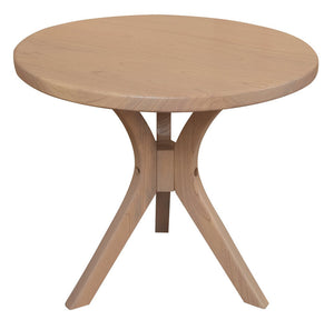 Gatsby Round Side Table | Large | Natural Finish | Modern Wooden Accent Table