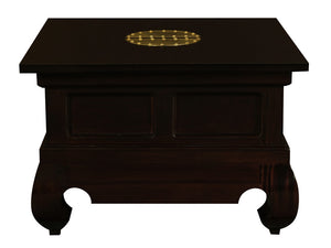 Dynasty Solid Mahogany Timber Lamp Table | 60 x 60 cm | Chocolate