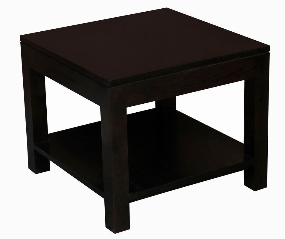Amsterdam Solid Mahogany Timber Lamp Table | 60 x 60 cm | Chocolate