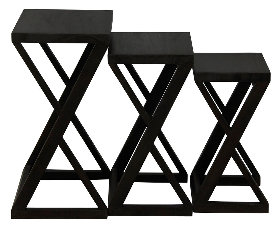 Manhattan Nest of Tables | Set of 3 | Chocolate