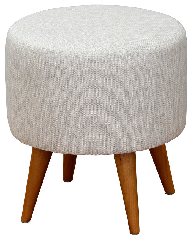 Manhattan Round Ottoman | Light Grey