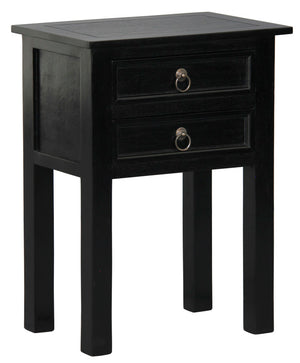 Elliot 2 Drawer Lamp Table | Black