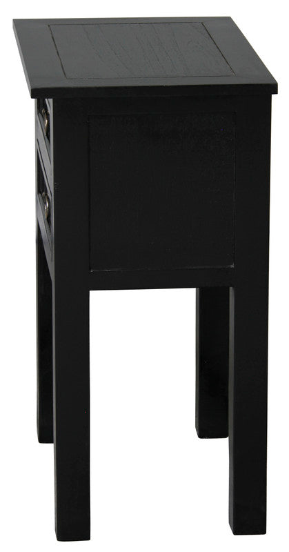 Elliot 2 Drawer Lamp Table | Black