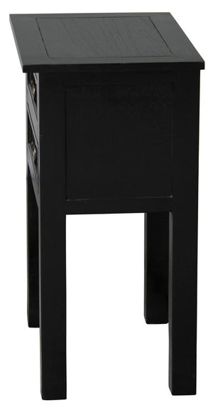 Elliot 2 Drawer Lamp Table | Black