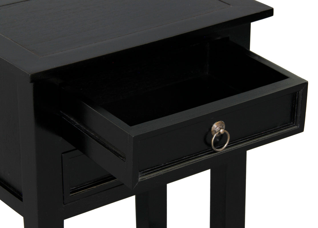 Elliot 2 Drawer Lamp Table | Black