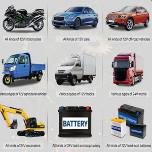 12V/24V Car Battery Charger | Smart Trickle Repair | Caravan | Motorcycle | Boat | GEL/AGM