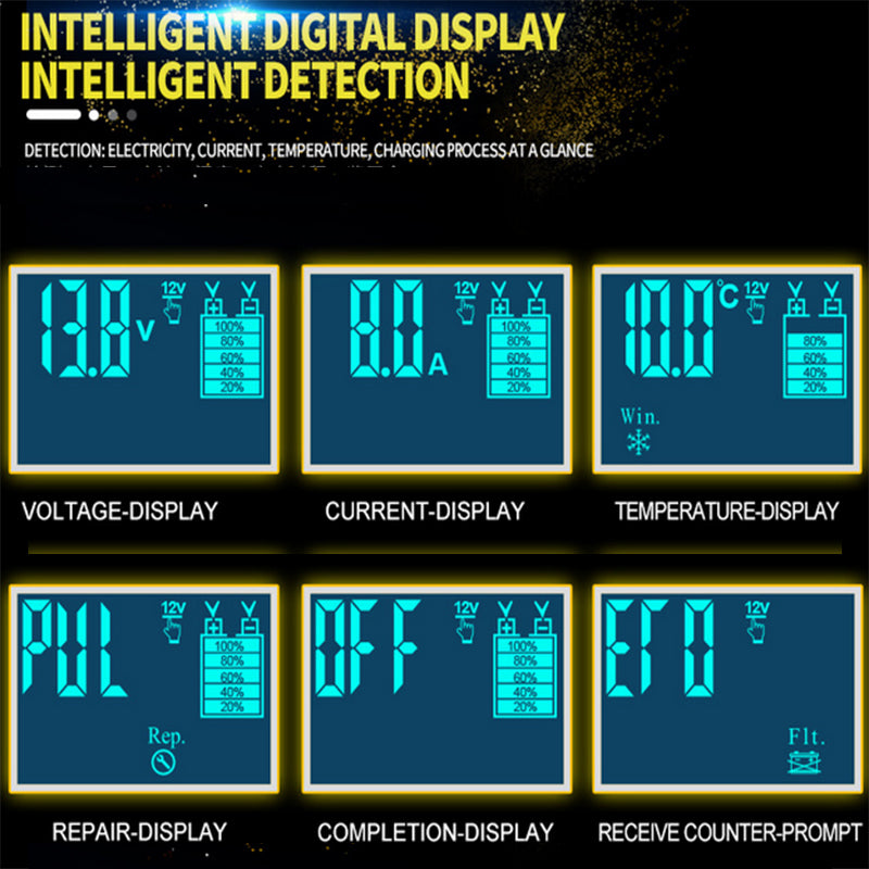 12V/24V Car Battery Charger | Smart Trickle Repair | Caravan | Motorcycle | Boat | GEL/AGM