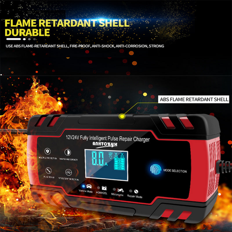 12V/24V Car Battery Charger | Smart Trickle Repair | Caravan | Motorcycle | Boat | GEL/AGM