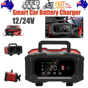 12V 20A/24V 10A Smart Car Battery Charger | For Lead Acid | LiFePo4 | AGM Moto Battery